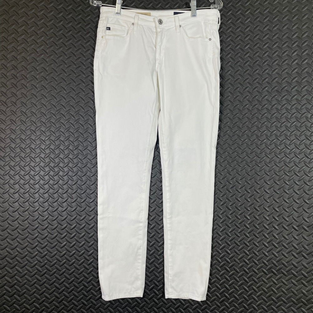 AG Adriano Goldschmied The Stevie Ankle White Jeans Slim Straight Ankle Women 26